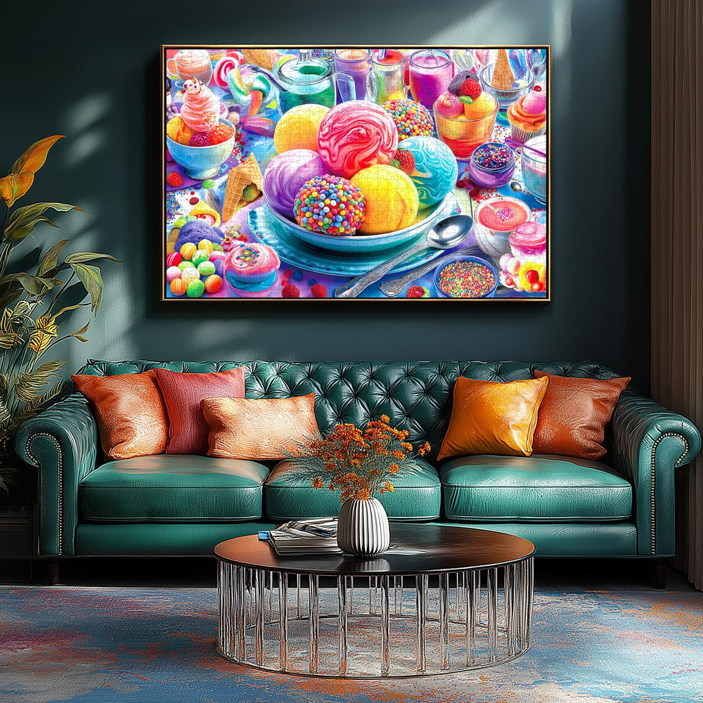 MINIWAN colorful candies accents for a vivid puzzle scene