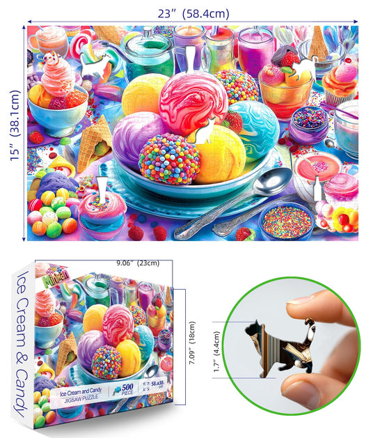 MINIWAN rainbow sprinkles detail perfect for family puzzle night