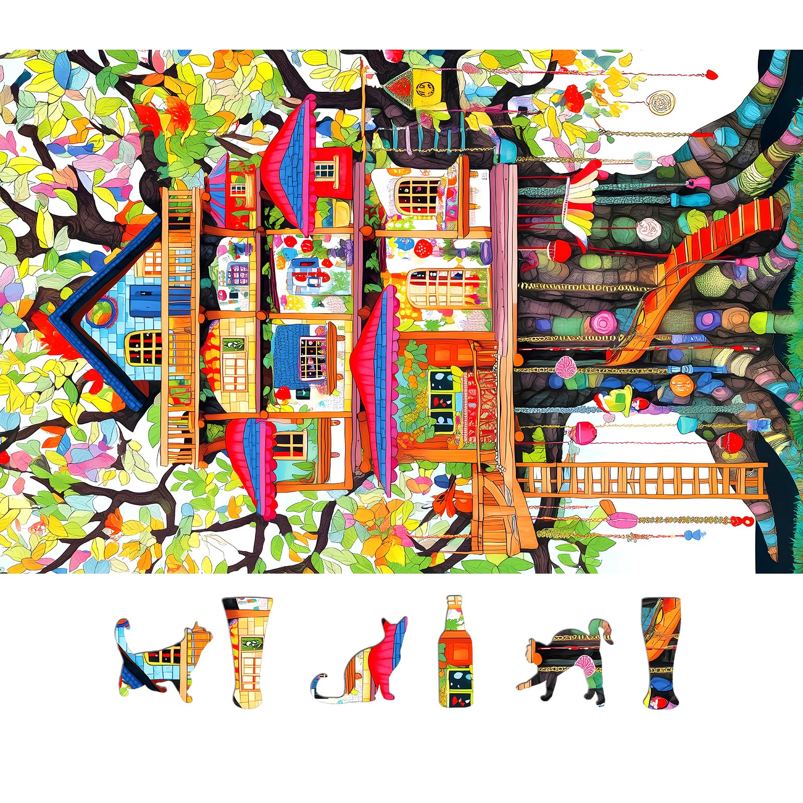 MINIWAN puzzle assembly scene highlights precision cut pieces for smooth, frustration free building.