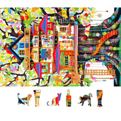 MINIWAN puzzle assembly scene highlights precision cut pieces for smooth, frustration free building.
