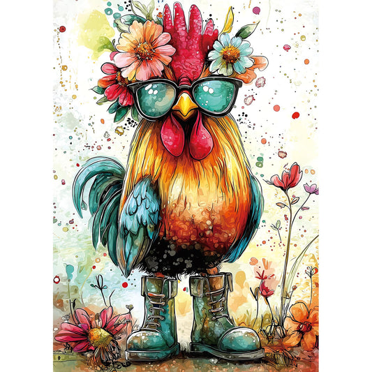 MINIWAN sunglasses-chicken puzzle image for a relaxing family night.