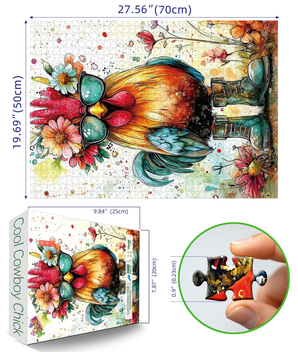 MINIWAN sunglasses-chicken puzzle image sparks a challenging solo session.
