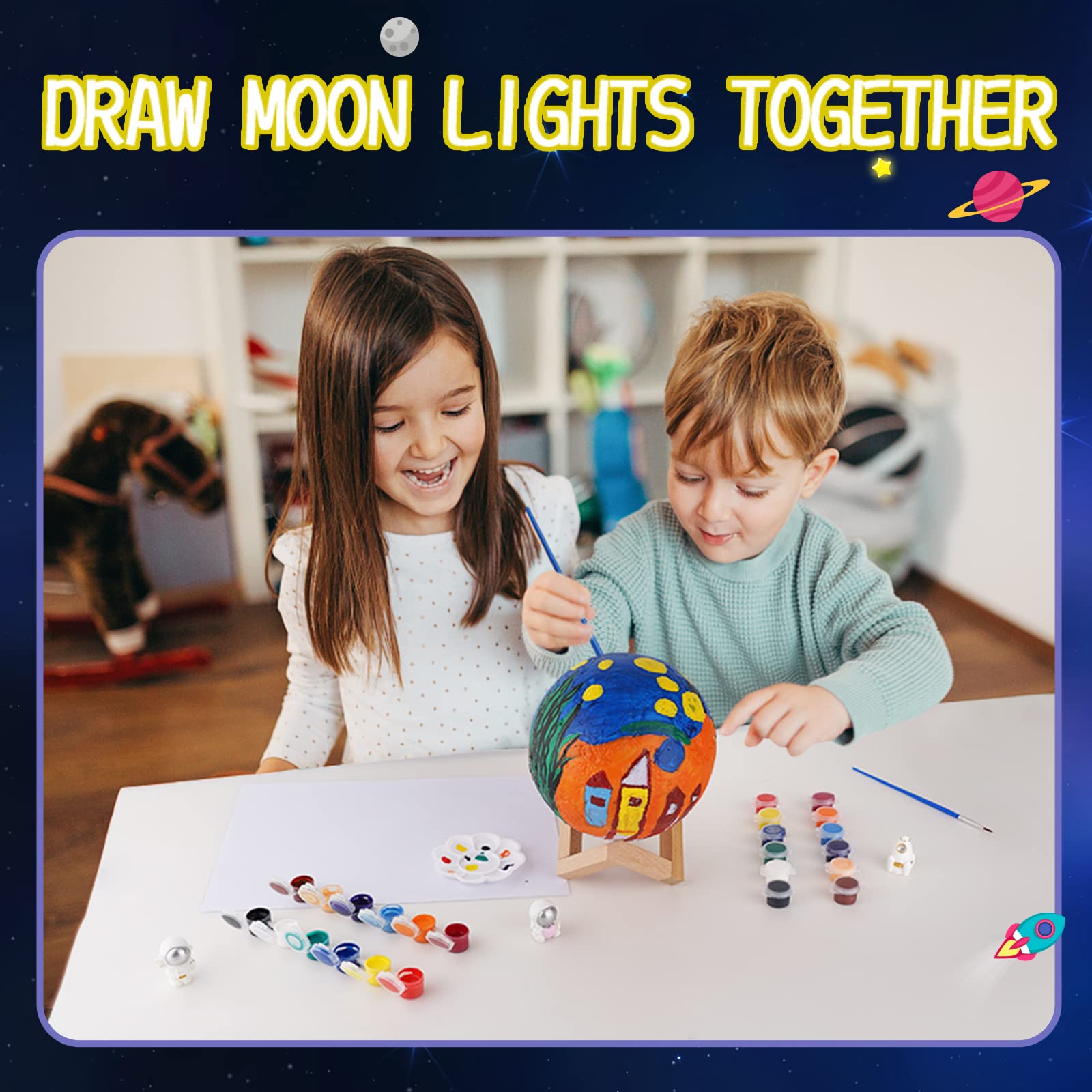 Minleway DIY Spaceship Models to spark imaginative play during painting