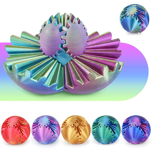 Minleway Gear Ball blue variant, compact stress relief on your desk.