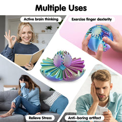 Minleway Gear Ball purple, ergonomic grip aids calm during work or study.
