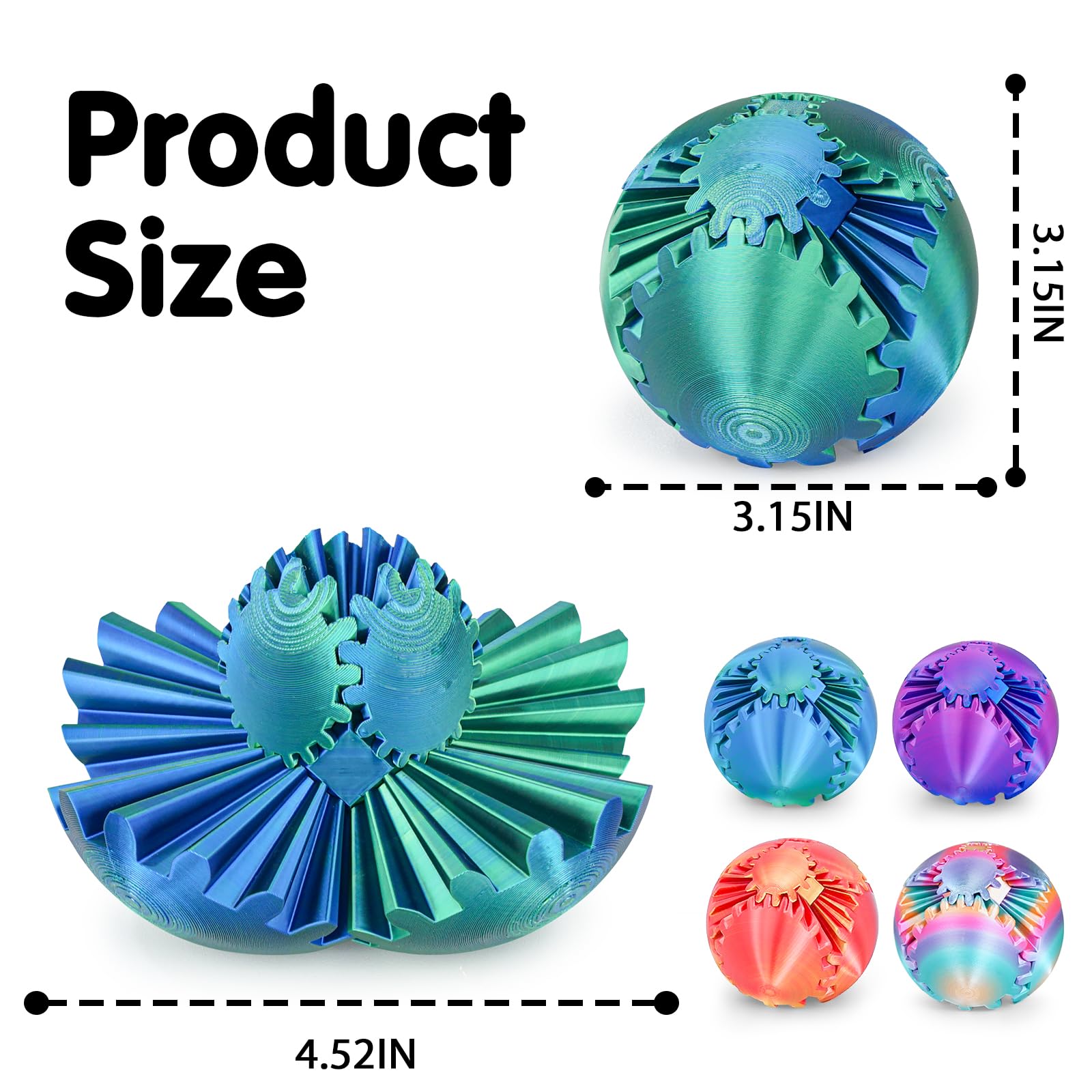 Minleway Ergonomic Gear Ball offers a comfortable grip for quick stress-relief sessions.