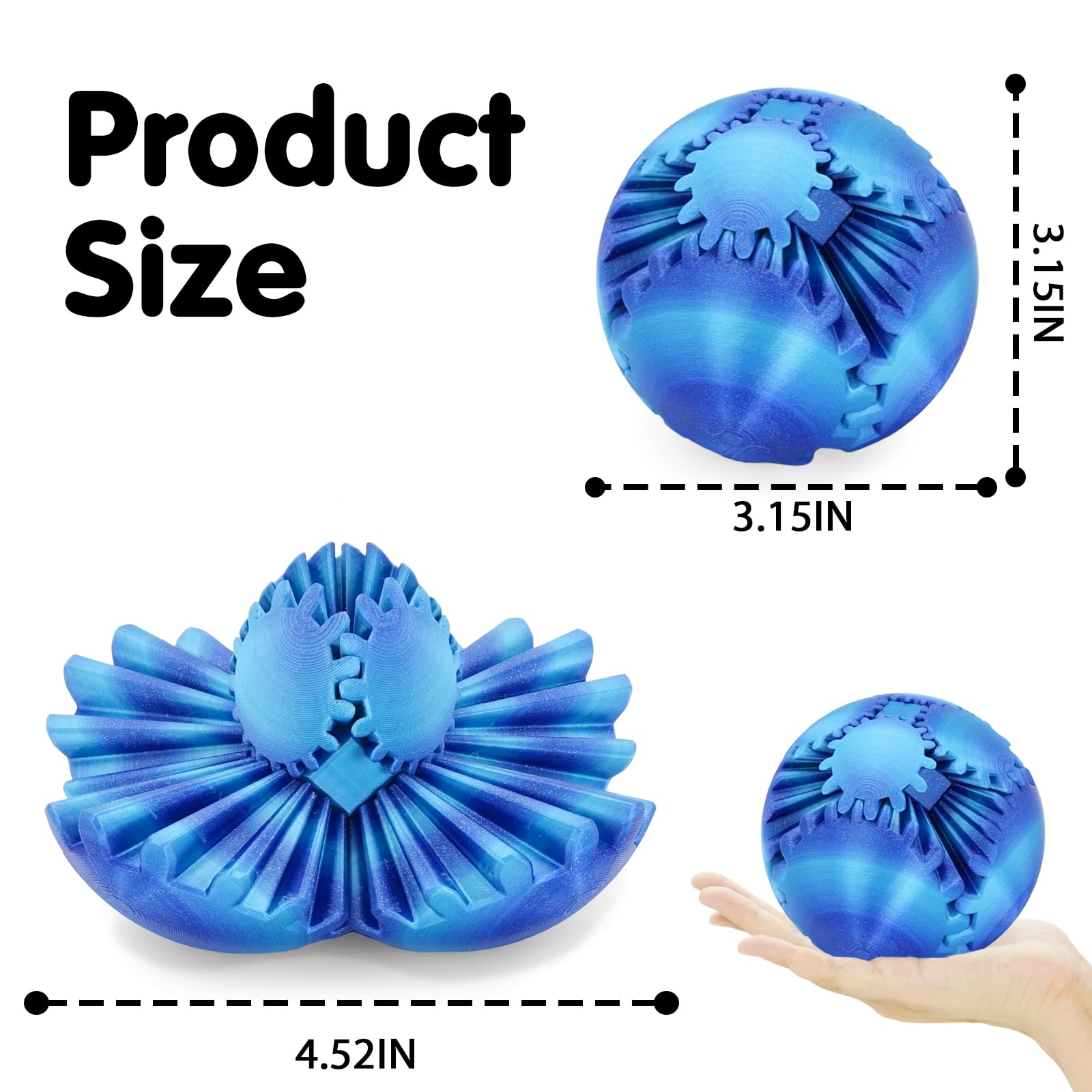 Minleway Gear Ball ideal for office and classroom fidgeting during routines.