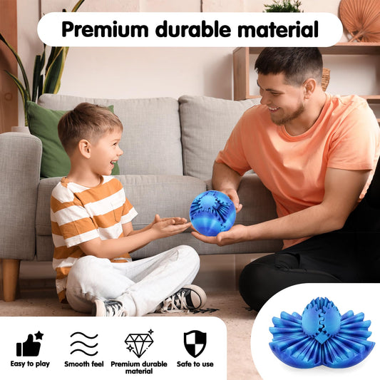 Minleway Gear Ball rotation action enhances fidget focus and stress relief.
