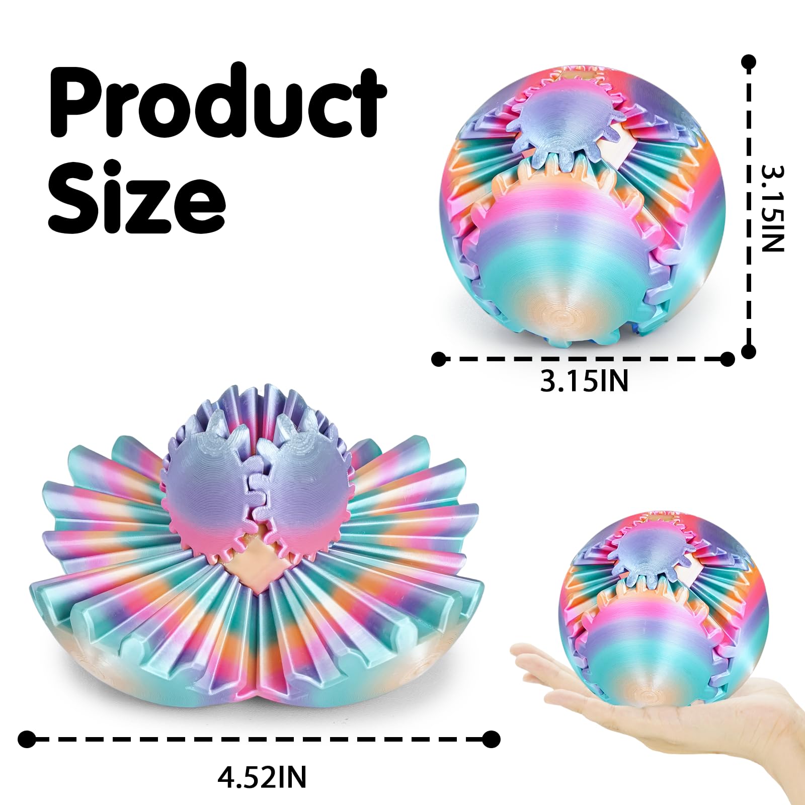 Minleway GearSphere desk ready toy brightens the workspace and boosts focus