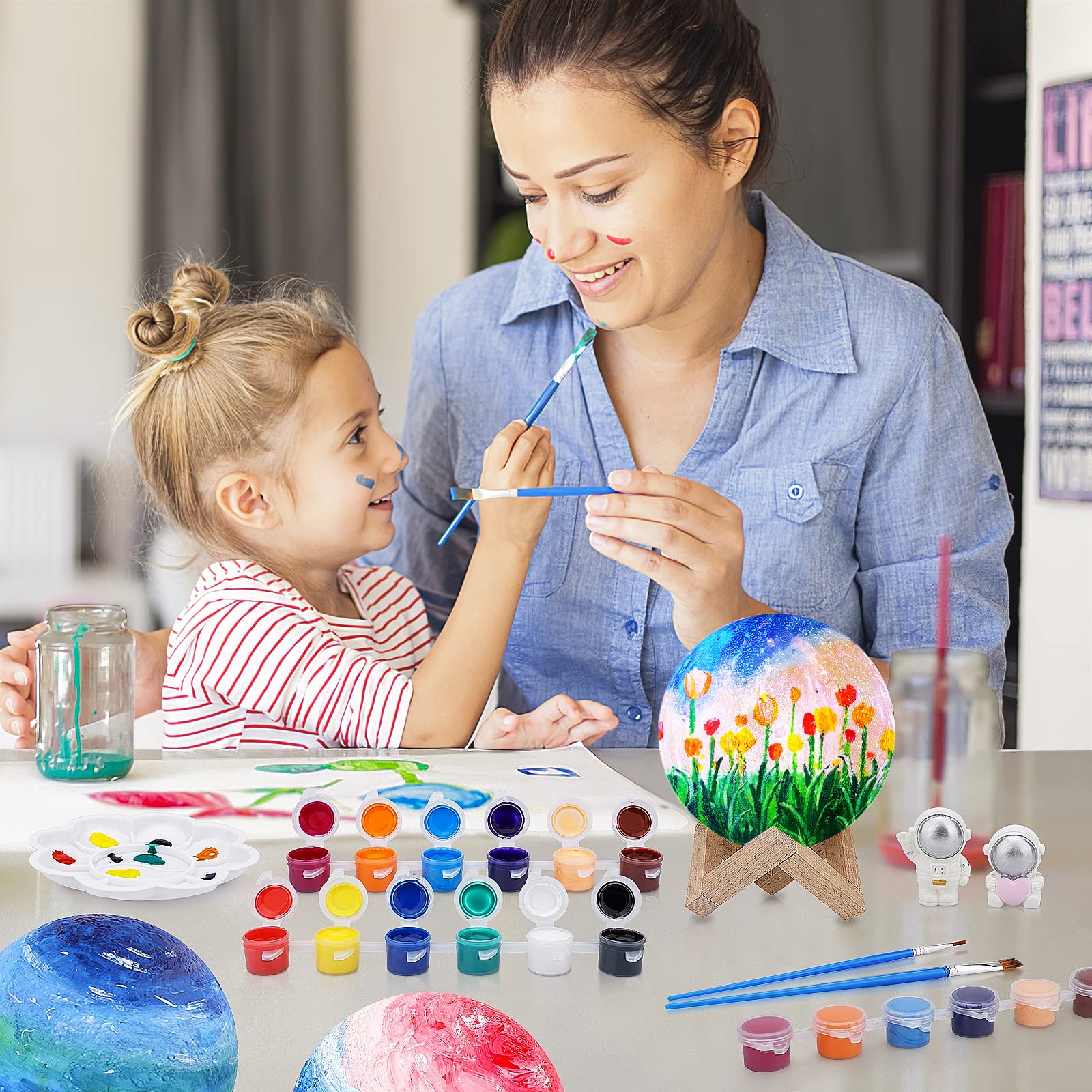 Minleway DIY Moon Lamp Brushes for precise strokes and details