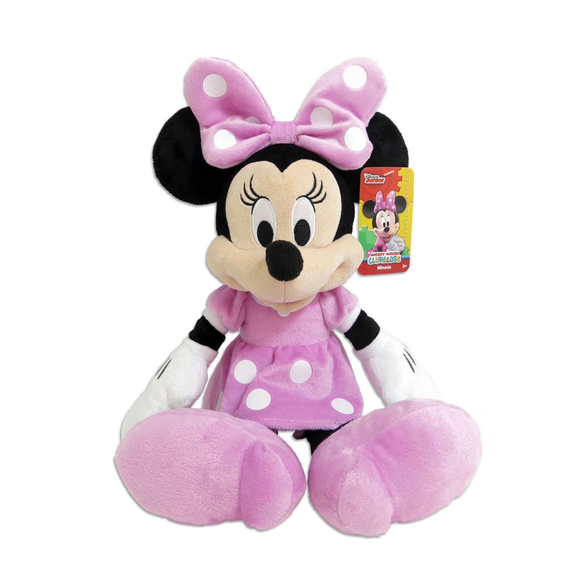 Disney-licensed Minnie 10782 plush, classic pink dress detail.