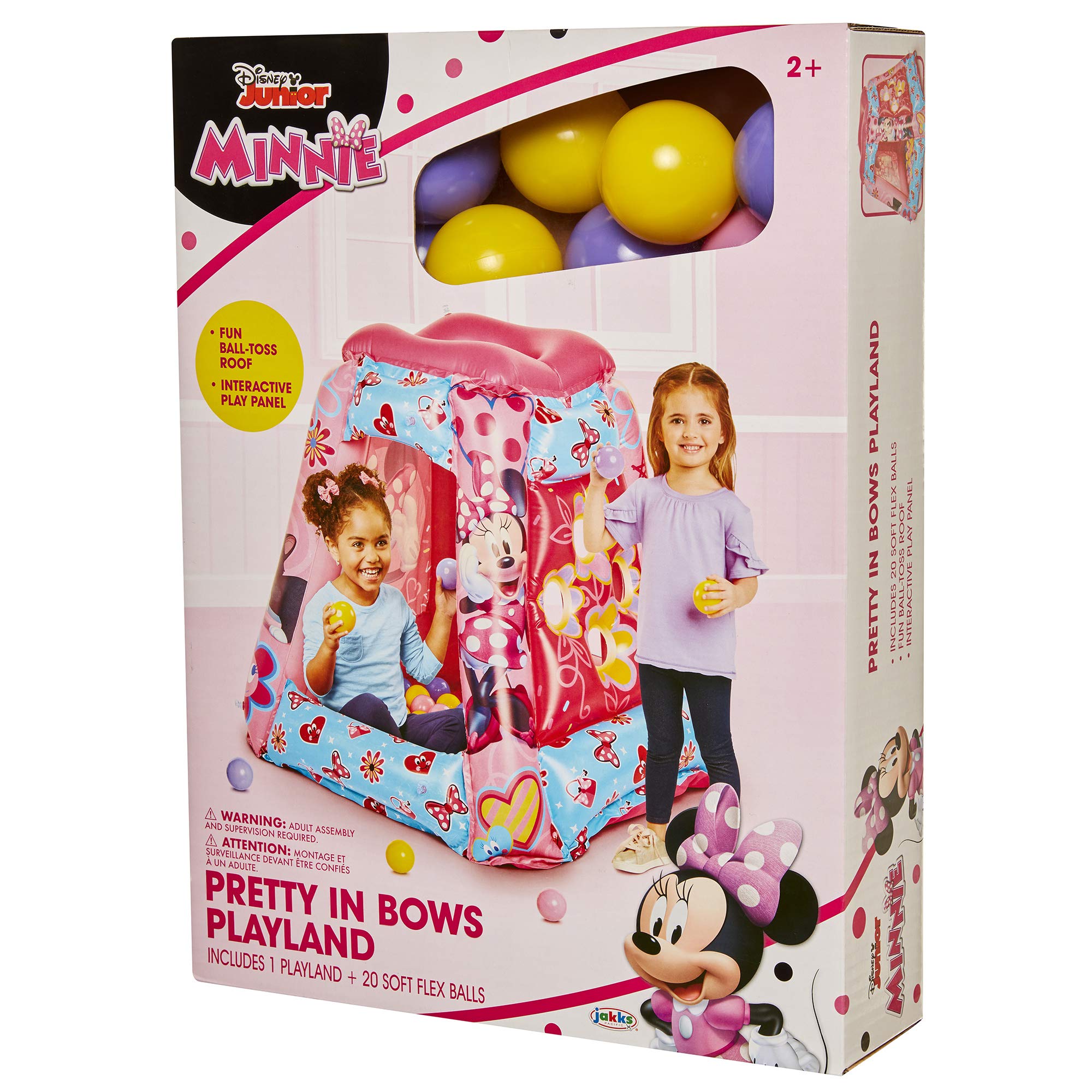 MINNIE Minnie Mouse ball pit durable inflatable material for repeated use.