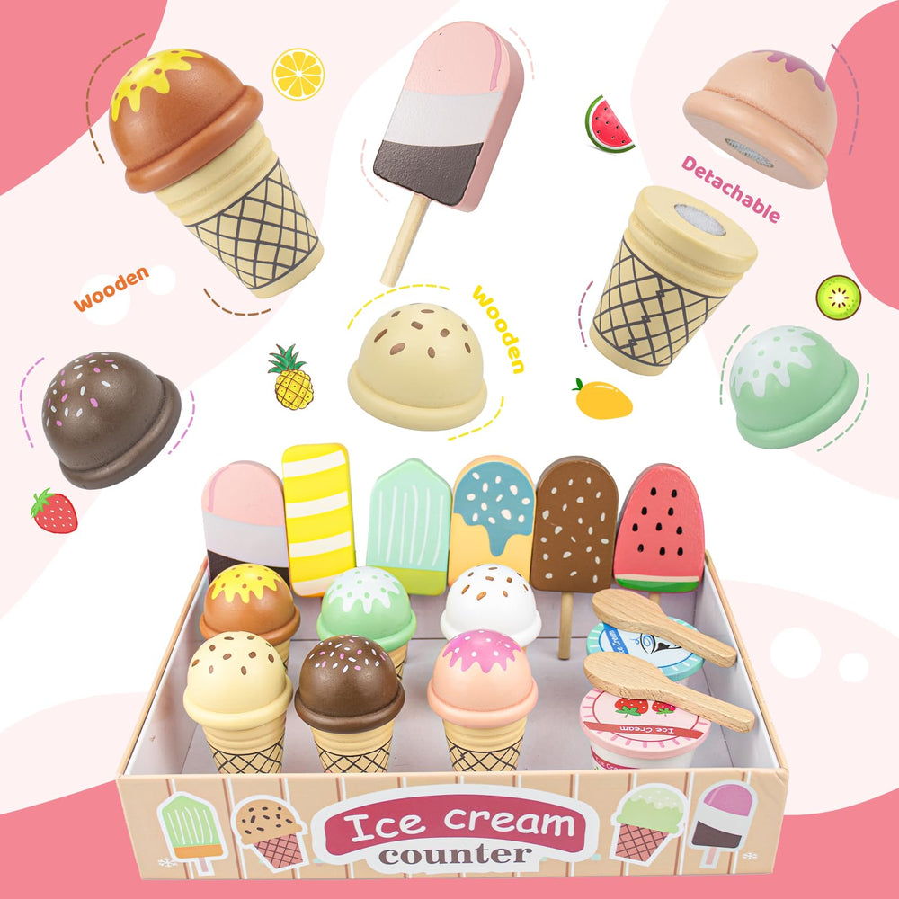 Minnot chocolate cones invite colorful pretend treats and counting activities