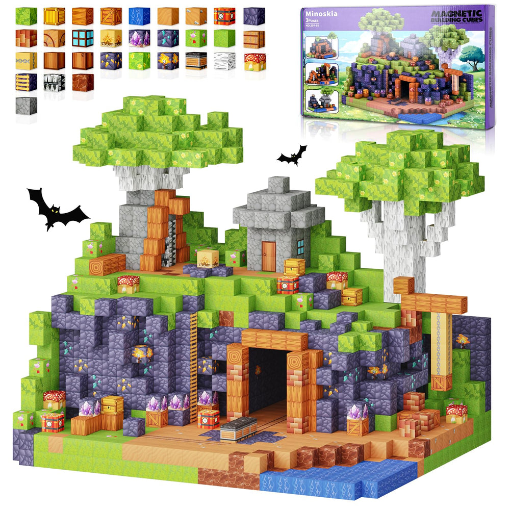 Minoskia Magnetic Blocks 150pcs for kids building creative structures.