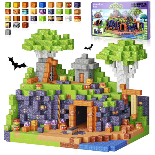 Minoskia Magnetic Blocks 150pcs for kids building creative structures.