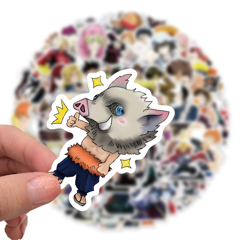MINRAIN 100-piece anime stickers for guitar case, stylish and long-lasting