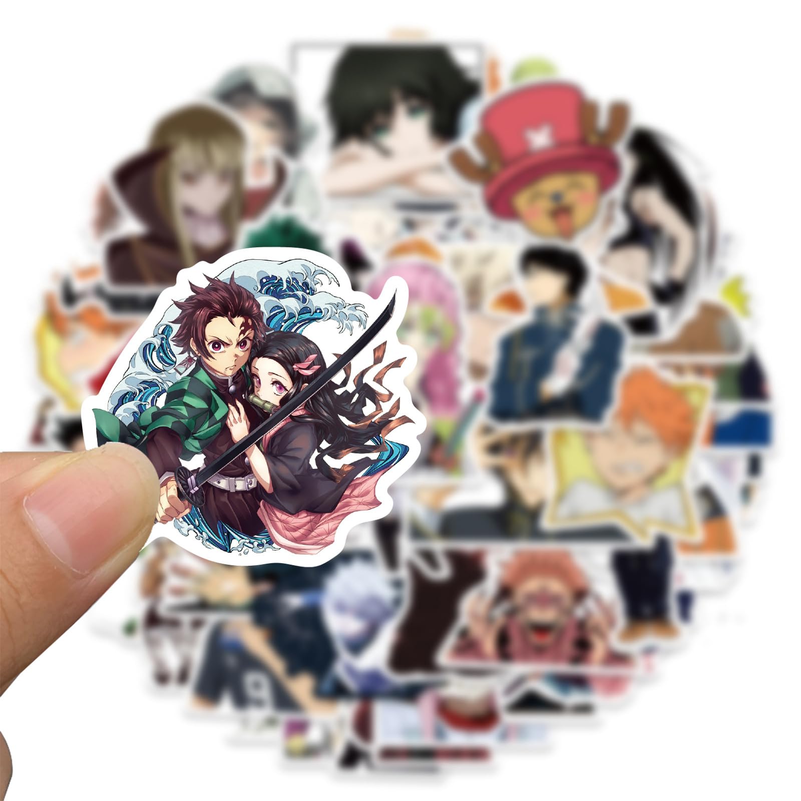 MINRAIN 100-piece anime stickers for journal, removable without residue