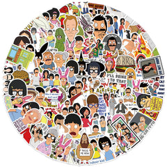 MINRAIN Bob's Burgers guitar sticker adds stylish, sun-protected color.