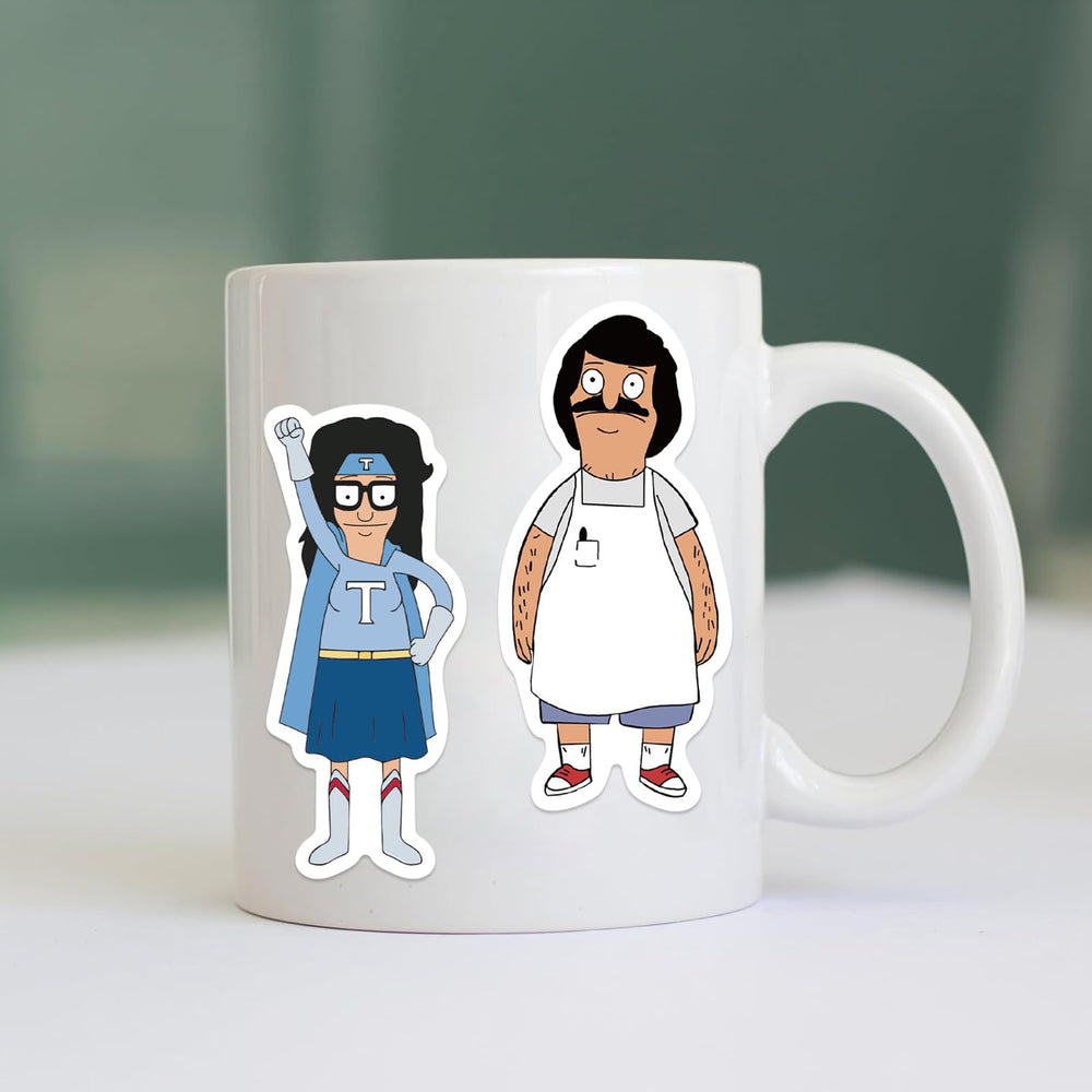 MINRAIN Bob's Burgers journal sticker helps personalize your notes.