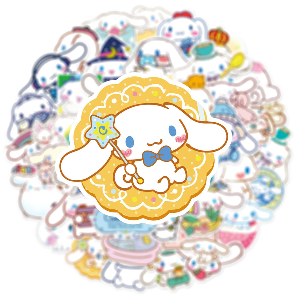 MINRAIN Cinnamoroll stickers on a guitar creating a unique art look