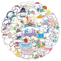 MINRAIN Cinnamoroll stickers on a laptop for vibrant personalization and durability