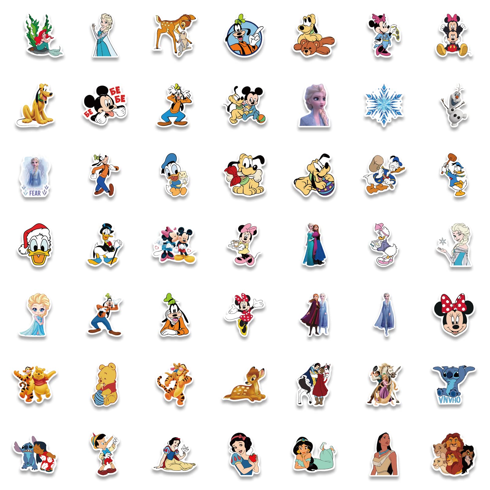 MINRAIN Disney stickers for phones and accessories, weatherproof for daily use.