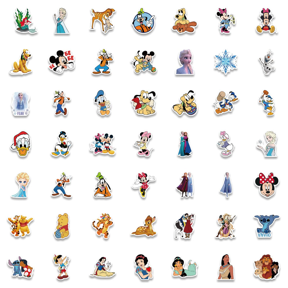 MINRAIN Disney stickers for phones and accessories, weatherproof for daily use.