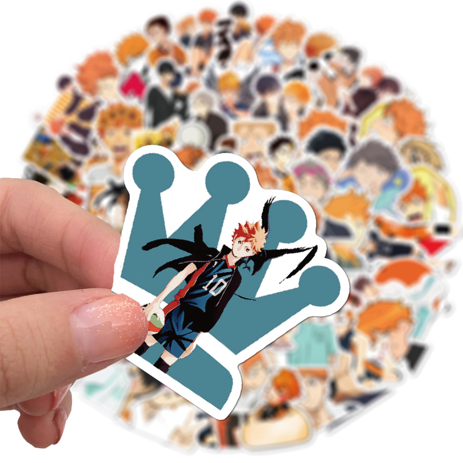 MINRAIN Haikyuu helmet sticker, UV-resistant and durable for outdoor wear.
