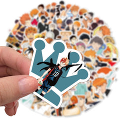 MINRAIN Haikyuu helmet sticker, UV-resistant and durable for outdoor wear.