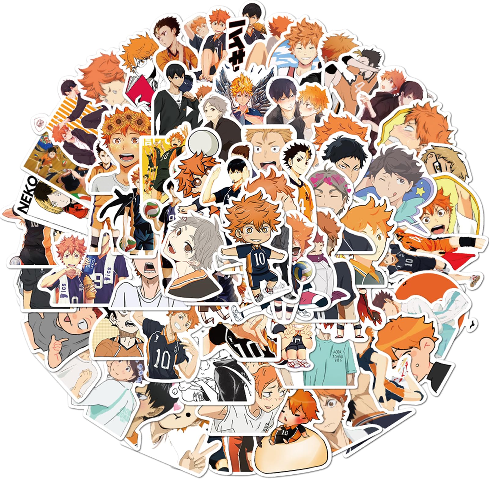 MINRAIN Haikyuu laptop sticker, high-definition print resists fading.