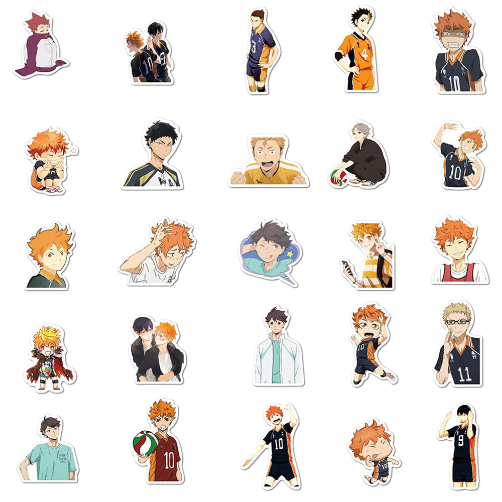 MINRAIN Haikyuu skateboard sticker, durable vinyl for outdoor use.