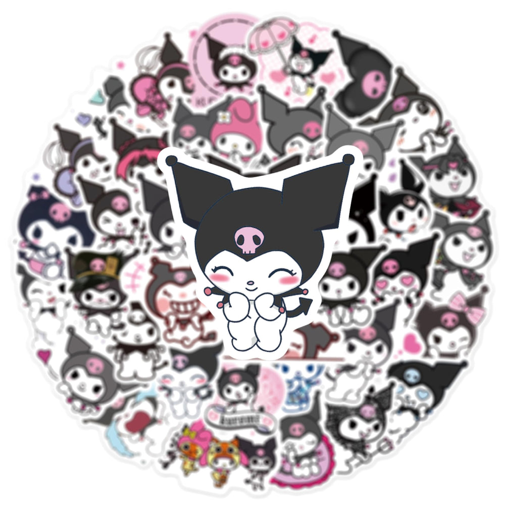 MINRAIN Kuromi stickers on a laptop for vibrant, long-lasting customization