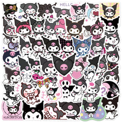 MINRAIN Kuromi stickers on a water bottle showcase waterproof, fade-resistant personalization