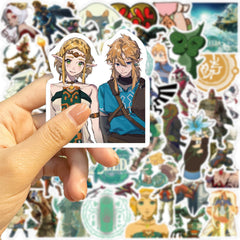 MINRAIN Zelda stickers for travel case: easy to apply, perfect for quick personalization.