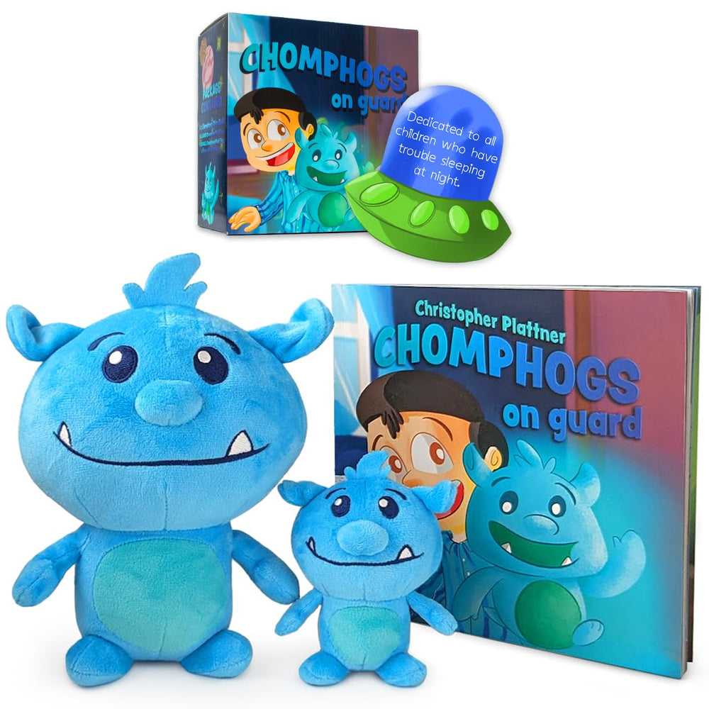 Mint Bucket Chomphogs 8-inch plush guards bedtime with comforting presence.