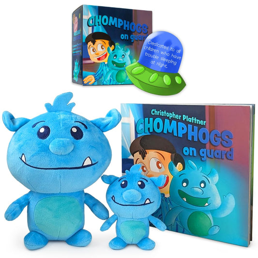 Mint Bucket Chomphogs 8-inch plush guards bedtime with comforting presence.