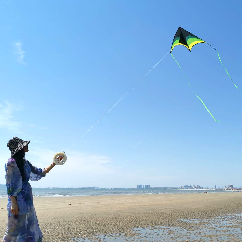 Mint's Colorful Life Delta Kite measures 63 by 30 inches for visibility.