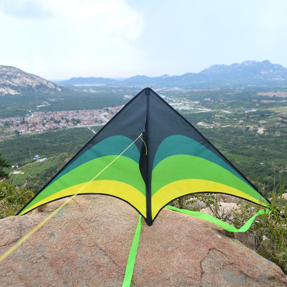 Mint's Colorful Life Delta Kite, ready to fly with quick setup.