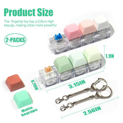 Mintcaps silent green keychain variation provides discreet fidgeting during work.