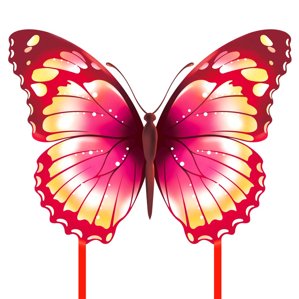 Mint's Colorful Life butterfly kite pink front view, easy-to-fly design for kids and beginners.