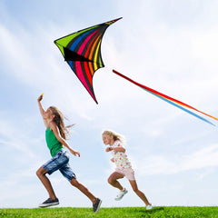Mint's Colorful Life Delta Kite offers easy setup for outdoor activity.