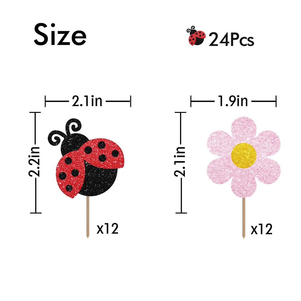 MINUET MINUTE pink flower dessert picks add cute accents to treats.