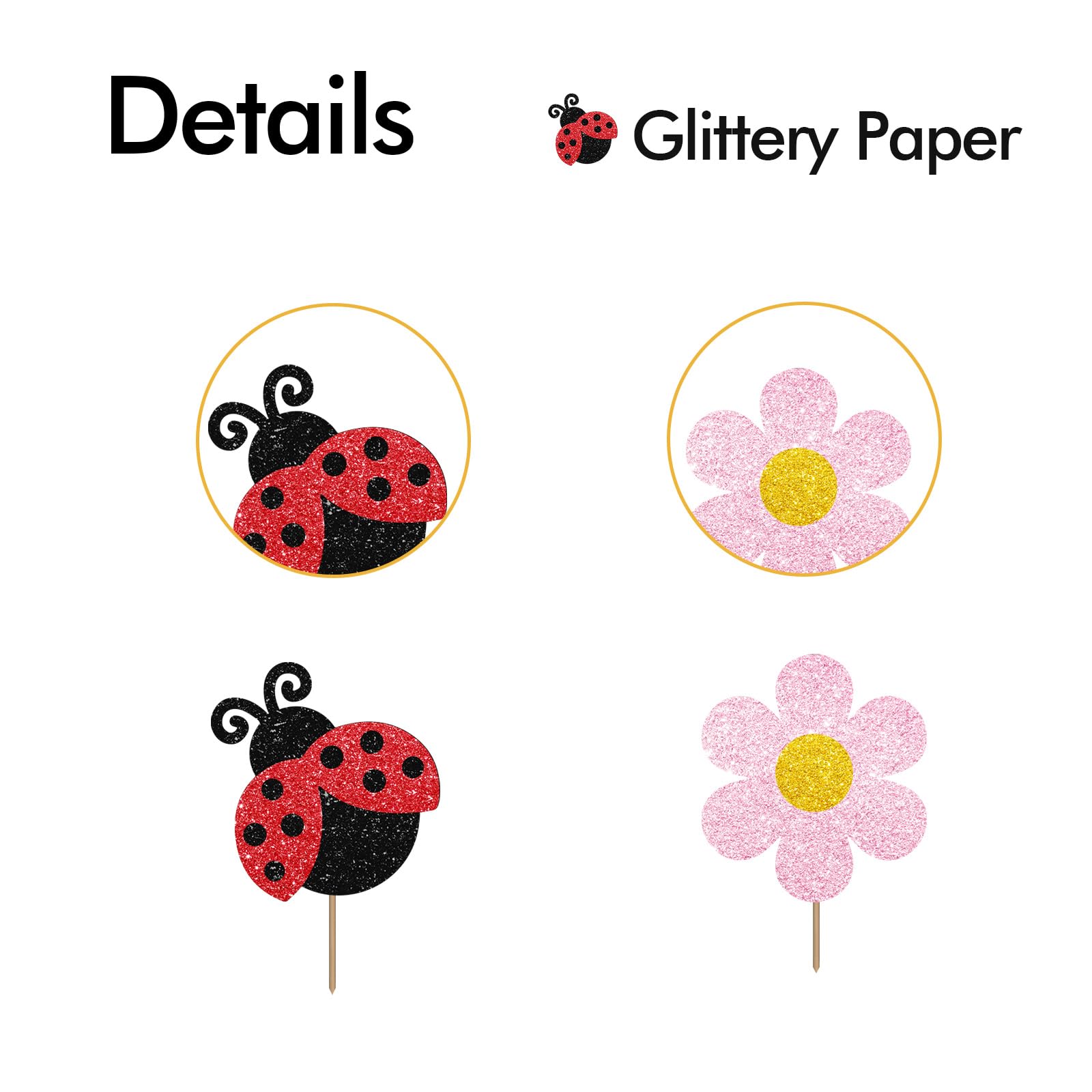 MINUET MINUTE summer garden decor toppers perfect for cupcakes and photo scenes.