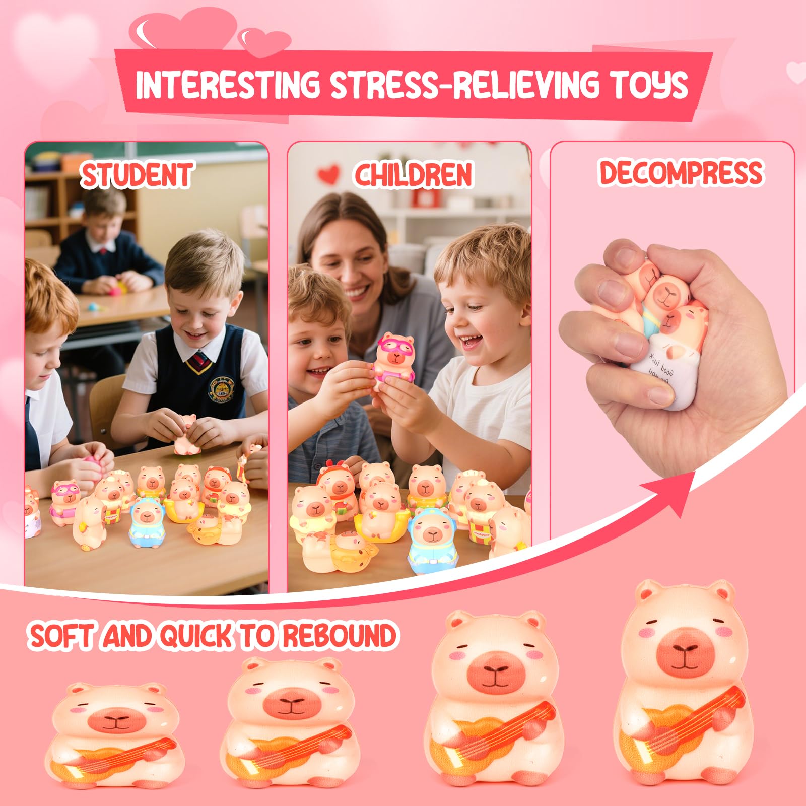 MINYSIC soft rubber capybara squishy—safe, odorless, pleasant to touch.
