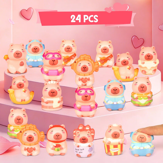 MINYSIC matching valentine cards for capybara squishies, ideal for student messages.