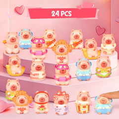 MINYSIC matching valentine cards for capybara squishies, ideal for student messages.