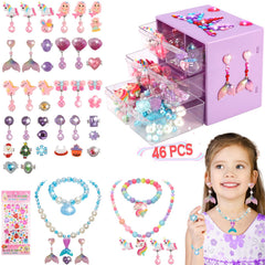 Mioram kids jewelry box with unicorn and mermaid theme for imaginative dress-up play