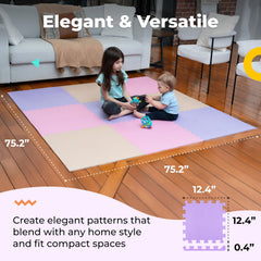 MioTetto interlocking tiles assembly view demonstrates quick setup for a customized play area.