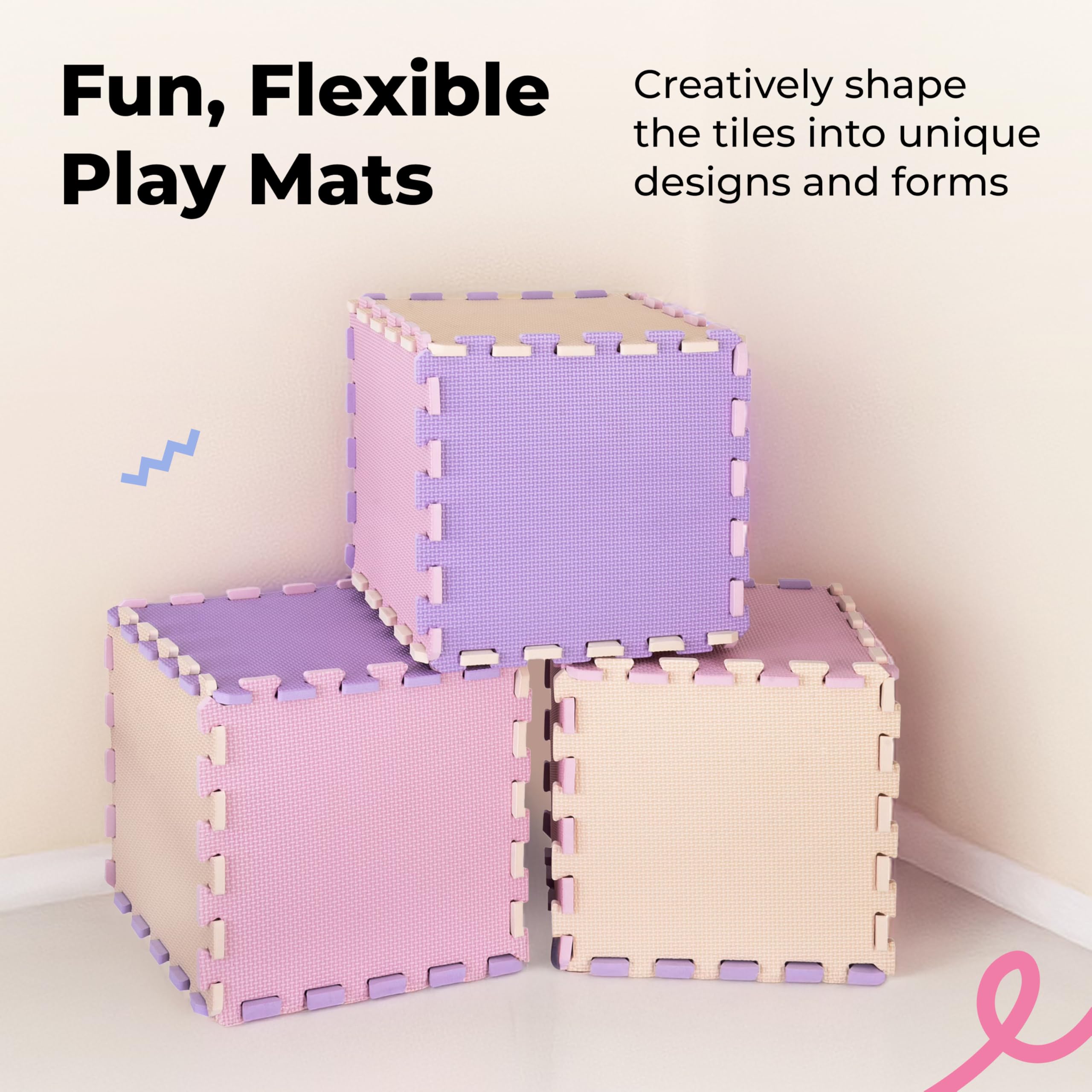 MioTetto 74x74 playpen fit demonstrates flexible mat sizing.