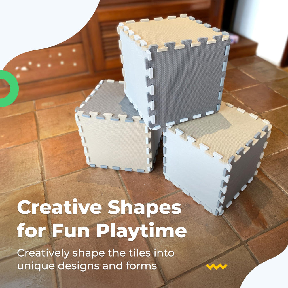 MioTetto Soft foam tiles provide gentle cushioning for curious crawlers